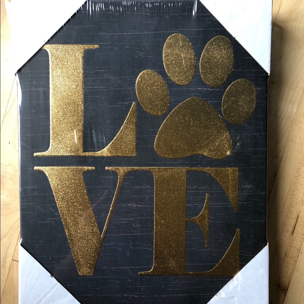 Love dog canvas